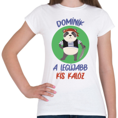 PRINTFASHION Kis kalóz - Névvel - Női póló - Fehér