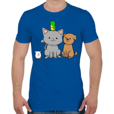 PRINTFASHION Kis kedvencek  - Férfi póló - Királykék férfi póló
