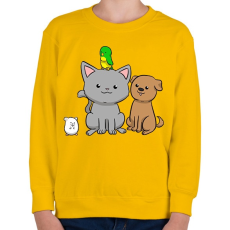 PRINTFASHION Kis kedvencek  - Gyerek pulóver - Sárga