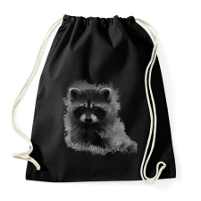 PRINTFASHION Kis mosómedve (fekete-fehér újság) - Sportzsák, Tornazsák - Fekete tornazsák