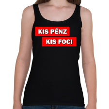PRINTFASHION Kis pénz kis foci - Női atléta - Fekete női trikó