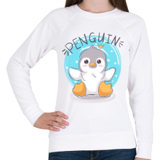 PRINTFASHION Kis pingvin - Női pulóver - Fehér