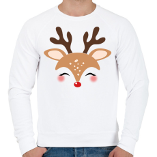 PRINTFASHION kis rénszarvas - Férfi pulóver - Fehér