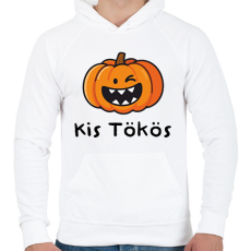 PRINTFASHION Kis tökös - Férfi kapucnis pulóver - Fehér