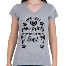 PRINTFASHION Kisállat emlék - Női V-nyakú póló - Sport szürke