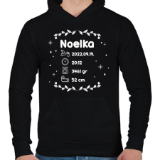 PRINTFASHION Kisbaba infók - Férfi kapucnis pulóver - Fekete férfi pulóver, kardigán