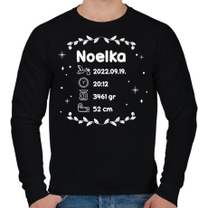 PRINTFASHION Kisbaba infók - Férfi pulóver - Fekete