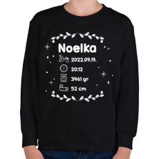 PRINTFASHION Kisbaba infók - Gyerek pulóver - Fekete