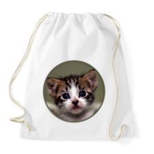 PRINTFASHION Kiscica - Sportzsák, Tornazsák - Fehér tornazsák