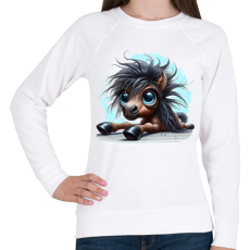 PRINTFASHION Kiscsikó - Női pulóver - Fehér