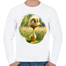 PRINTFASHION Kiskacsa - Férfi pulóver - Fehér