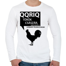 PRINTFASHION kiskakas-black - Férfi hosszú ujjú póló - Fehér