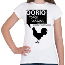 PRINTFASHION kiskakas-black - Női póló - Fehér