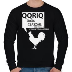 PRINTFASHION kiskakas-white - Férfi pulóver - Fekete