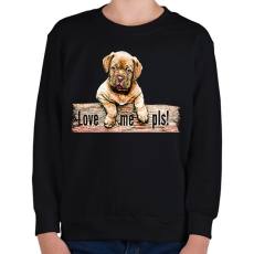 PRINTFASHION kiskutya - Gyerek pulóver - Fekete