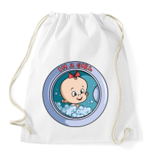 PRINTFASHION Kislány a mosógépben - Sportzsák, Tornazsák - Fehér tornazsák