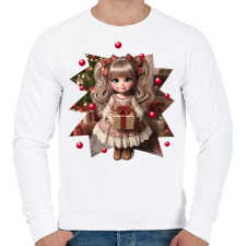PRINTFASHION Kislány ajándékkal - Férfi pulóver - Fehér férfi pulóver, kardigán