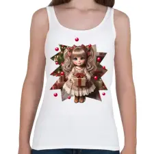PRINTFASHION Kislány ajándékkal - Női atléta - Fehér női trikó