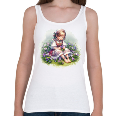 PRINTFASHION Kislány népviseletben - Női atléta - Fehér