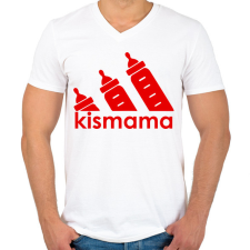 PRINTFASHION Kismama logó - Férfi V-nyakú póló - Fehér férfi póló