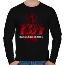 PRINTFASHION kiss band - Férfi pulóver - Fekete