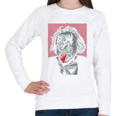PRINTFASHION KISS: Einstein - Női pulóver - Fehér