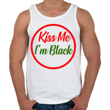 PRINTFASHION Kiss me - Férfi atléta - Fehér atléta, trikó