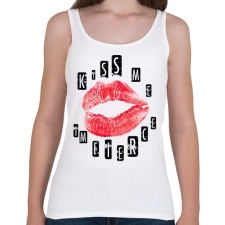 PRINTFASHION kiss me - Női atléta - Fehér női trikó