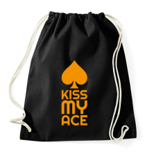 PRINTFASHION Kiss my ace - Sportzsák, Tornazsák - Fekete tornazsák