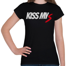 PRINTFASHION KISS MY S - Női póló - Fekete