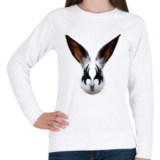PRINTFASHION Kiss of a rabbit - Női pulóver - Fehér női pulóver, kardigán