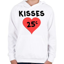 PRINTFASHION kisses - Gyerek kapucnis pulóver - Fehér gyerek pulóver, kardigán