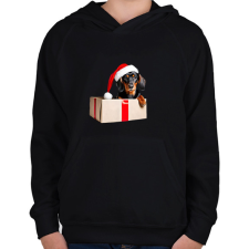 PRINTFASHION kistacsi - Gyerek kapucnis pulóver - Fekete gyerek pulóver, kardigán