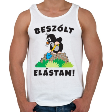 PRINTFASHION Kisvakond - Beszólt elástam! - Férfi atléta - Fehér atléta, trikó