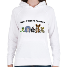 PRINTFASHION Kisvakond - BFF - Női kapucnis pulóver - Fehér