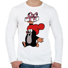 PRINTFASHION Kisvakond Karácsony - Férfi hosszú ujjú póló - Fehér