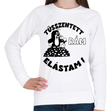 PRINTFASHION Kisvakond - tüsszentett elástam - Női pulóver - Fehér