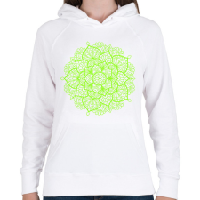 PRINTFASHION Kiszínezhető mandala minta - Női kapucnis pulóver - Fehér női pulóver, kardigán