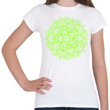 PRINTFASHION Kiszínezhető mandala minta - Női póló - Fehér női póló