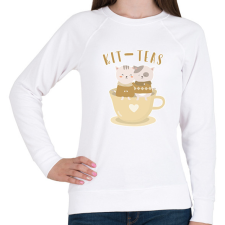 PRINTFASHION Kit-teas - Női pulóver - Fehér női pulóver, kardigán