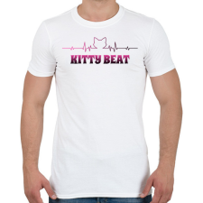 PRINTFASHION KITTY BEAT - Férfi póló - Fehér férfi póló