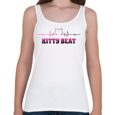 PRINTFASHION KITTY BEAT - Női atléta - Fehér női trikó