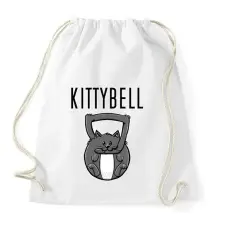 PRINTFASHION KittyBell - Sportzsák, Tornazsák - Fehér tornazsák