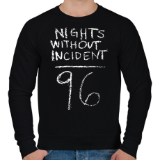 PRINTFASHION Kiut Nights without incident - Férfi pulóver - Fekete