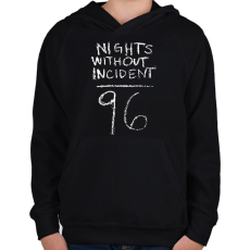 PRINTFASHION Kiut Nights without incident - Gyerek kapucnis pulóver - Fekete
