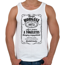 PRINTFASHION Kiváló horgász - Évszámmal (fekete) - Férfi atléta - Fehér atléta, trikó