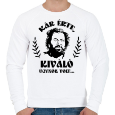 PRINTFASHION Kiváló ügynök volt... - Férfi pulóver - Fehér férfi pulóver, kardigán