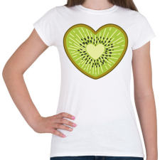 PRINTFASHION Kiwi szív - Női póló - Fehér női póló