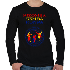 PRINTFASHION Kizomba Semba Konpa táncos S0201-ForBlackOnly - Férfi hosszú ujjú póló - Fekete férfi póló