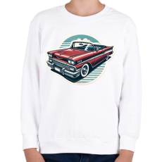 PRINTFASHION Klasszikus Autó - Gyerek pulóver - Fehér